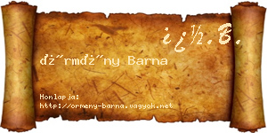 Örmény Barna névjegykártya